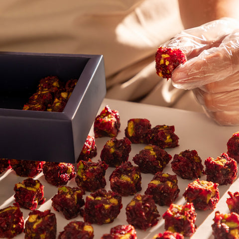 Pomegranate, Pistachio, and Zereshk (Barberry) Turkish Delight (Lokum) from Antep, 1250g
