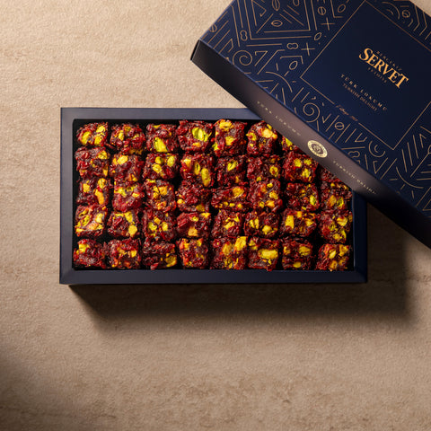 Pomegranate, Pistachio, and Zereshk (Barberry) Turkish Delight (Lokum) from Antep, 1250g