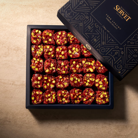 Pomegranate, Pistachio, and Zereshk (Barberry) Turkish Delight (Lokum) from Antep, 1250g