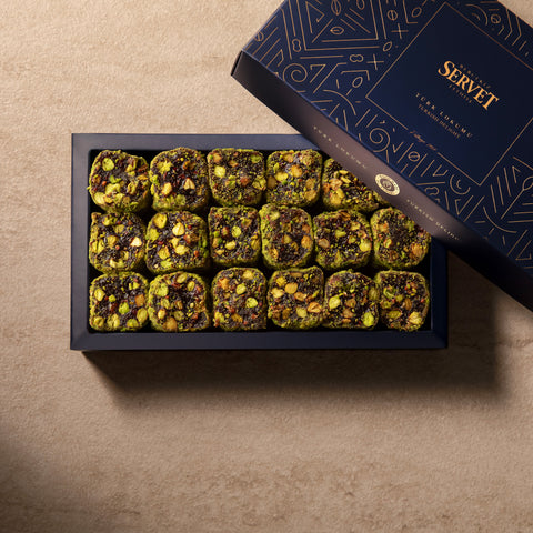 Black Mulberry and Antep Pistachio Turkish Delight 500g