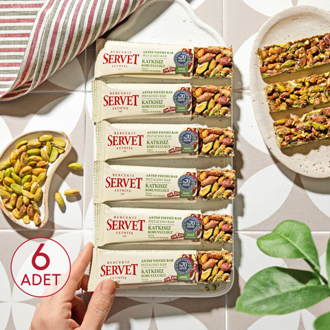 Şeker İlavesiz Antep Fıstığı Krokan Bar 20g 6'lı Paket