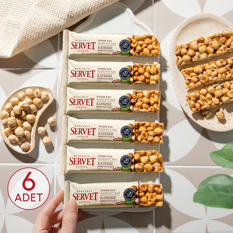 Şeker İlavesiz Fındık Krokan Bar 20g 6'lı Paket