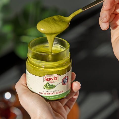 Antep Fıstıklı Tahin Helvası 400g + Antep Fıstığı Ezmesi 200g