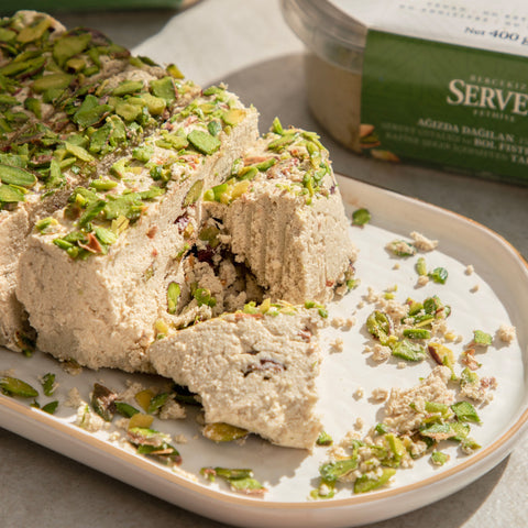 Antep Fıstıklı Tahin Helvası 400g + Servet Alâ Türk Kahvesi 100g